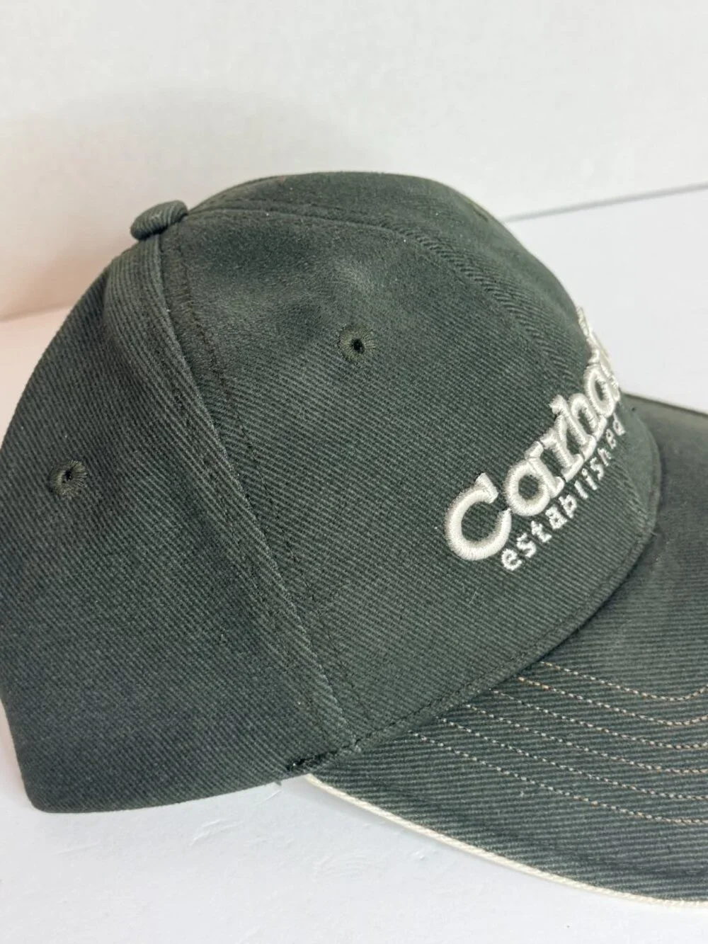 Carhartt Green Established 1889 100% Cotton Strap Back Hat Cap Embroidery